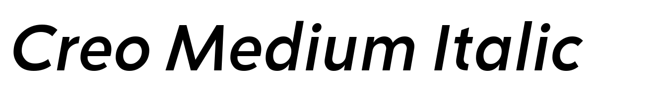 Creo Medium Italic